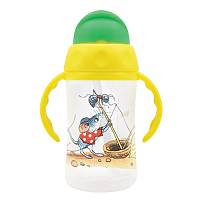Поильник "Сказки В. Сутеева",с трубочкой, с ручками от 6 мес., 240 мл.,полипропилен